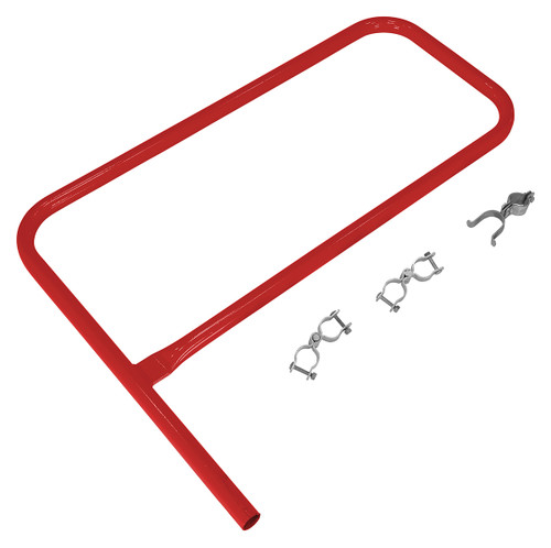 Vestil Steel Pipe Safety Railing Gate P-Shaped - 36 In. x 36 In. - Red