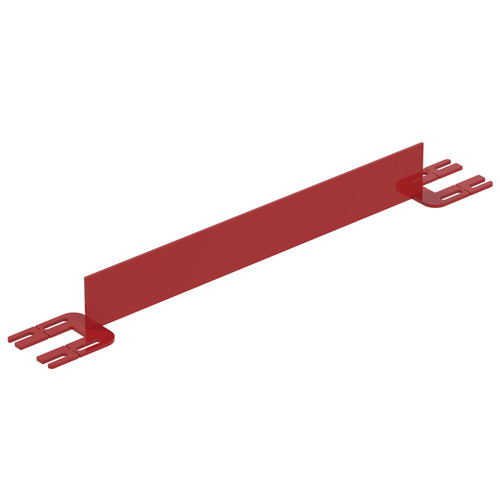 Vestil Steel Toe Board For Pipe Safety Railing - 3 Ft. Length - Red