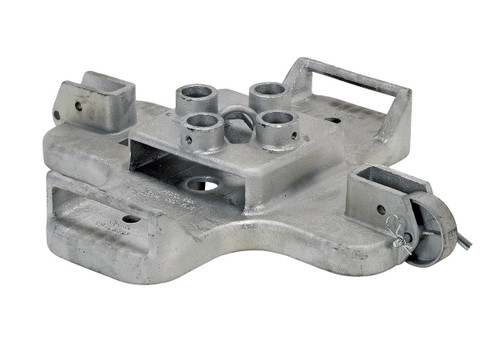Vestil Cast Iron Pipe Safety Railing Base - 2.13 In. x 28.5 In. x 5.7 In. - Gray
