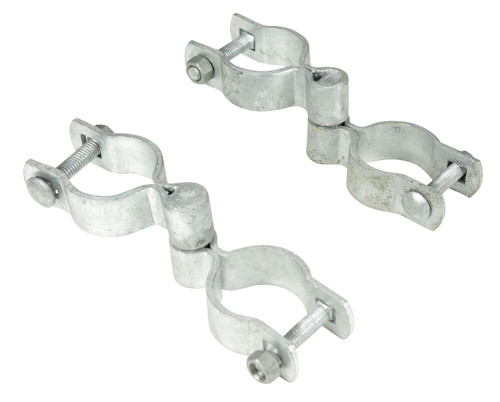 Vestil Steel Hinged Connectors For Pipe Safety Railing - Silver