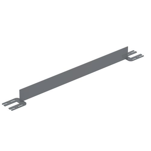 Vestil Steel Toe Board For Pipe Safety Railing - 4 Ft. Length - Gray Semi Gloss