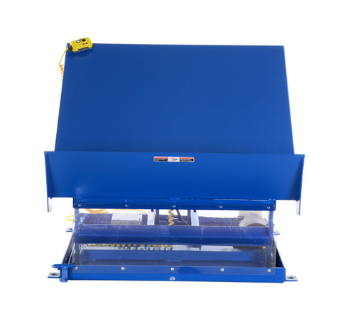 Vestil Steel Lift Table - 48 In. x 48 In. AC Powered 230 Volt 1 Phase 2,000 lb - Blue