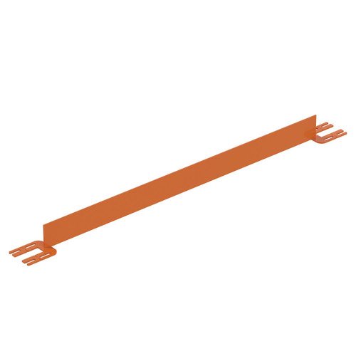 Vestil Steel Toe Board For Pipe Safety Railing - 5 Ft. Length - Orange