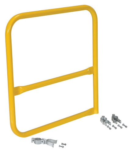 Vestil Steel Pipe Safety Railing Gate B-Shaped - 36 In. x 36 In. - Yellow