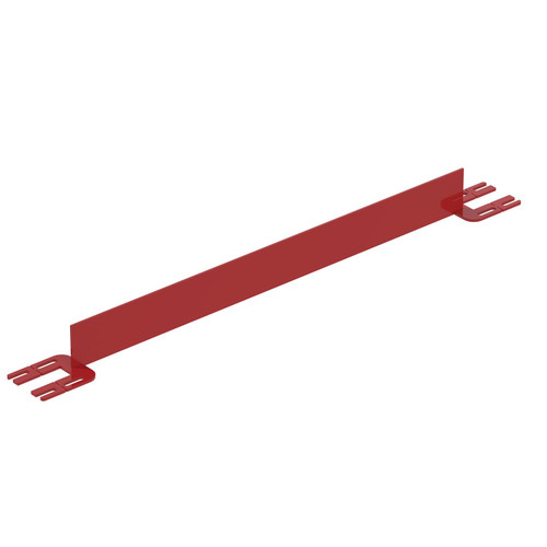 Vestil Steel Toe Board For Pipe Safety Railing - 4 Ft. Length - Red