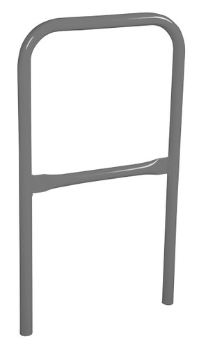 Vestil Steel Safety Railing - 2 Ft. Length - Gray Semi Gloss
