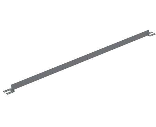 Vestil Steel Toe Board for Pipe Safety Railing - 10 Ft. Length - Gray Semi Gloss