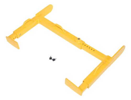 Vestil Steel Trailer Wheel Lock - 24 In. x 35 In. For Use On Dual Tires - Yellow