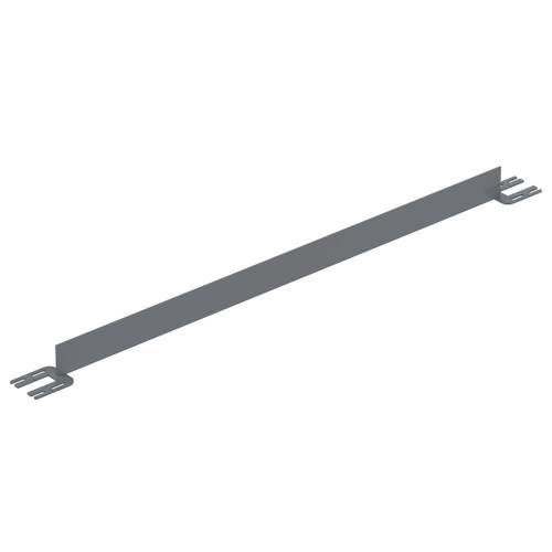 Vestil Steel Toe Board For Pipe Safety Railing - 6 Ft. Length - Gray Semi Gloss