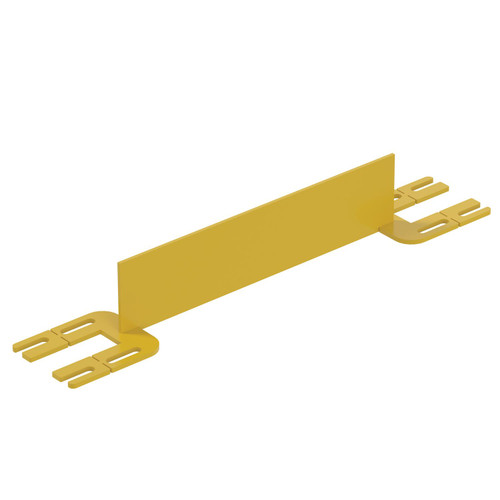 Vestil Steel Toe Board for Pipe Safety Railing - 2 Ft. Length - Yellow