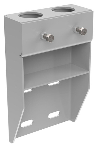 Vestil Steel Wall Mount Bracket For Pipe Safety Railing - Gray Semi Gloss