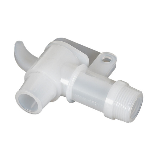 Vestil Polyethylene Drum Faucet Non-Adjustable - 3/4 In. Bung - White