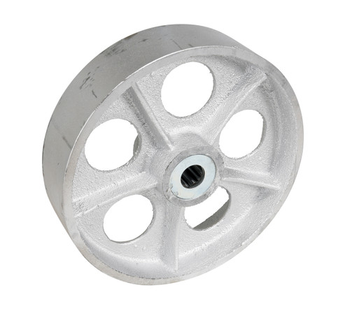 Vestil Semi Steel Wheel - 10 In. Diameter x 2-1/2 In. Width - Silver
