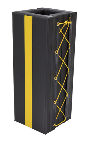 Vestil Vinyl Column Protective Pad Square - 3 Ft. x 8 In. - Black