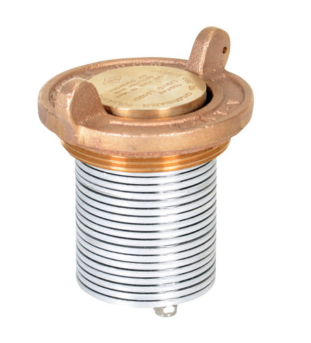 Vestil Brass Vertical Drum Vent Fits - 30 and 55 Gallon Drum - Gold