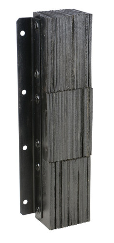 Vestil Rubber Laminated Dock Bumper - 36 In. x 11 In. x 6 In. - Black