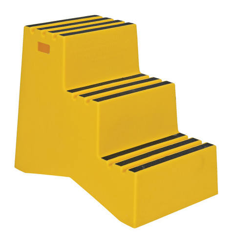 Vestil Polyethylene - 3-Step Step Stool 500 lb - Yellow