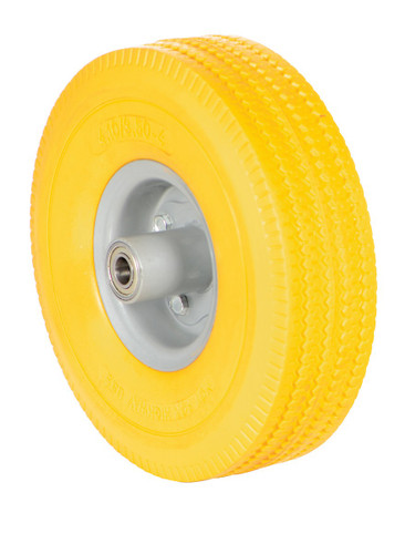 Vestil Polyurethane Solid Foam Wheel - 10 In. Diameter x 3-1/2 In. Width 300 lb - Yellow