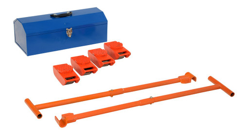 Vestil Steel Machine Roller Kit - 8,000 lb - Orange