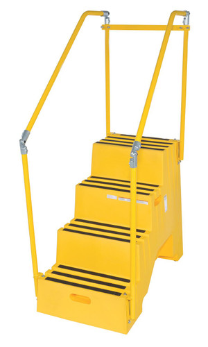 Vestil Polyethylene - 4-Step Step Stool 500 lb - Yellow