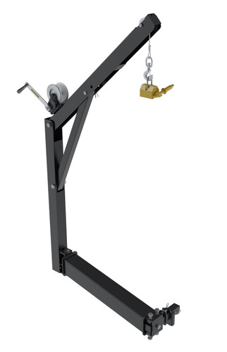 Vestil Steel Hitch Mounted Truck Jib Crane With Magnet - 200 lb - Black
