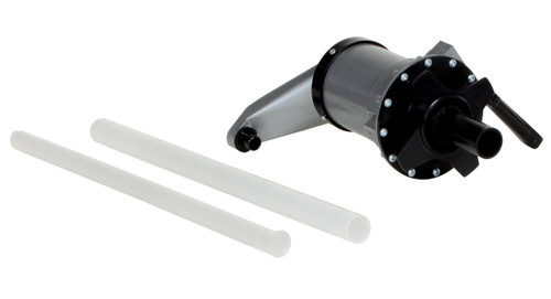 Vestil Polypropylene Manual Lever Action Drum and Pail Pump - 10 Ounces - Gray