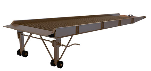 Vestil Steel Overlap Yard Ramp - 73 In. x 30 Ft. 30,000 lb Earth Tone - Brown