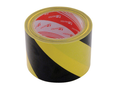 Vestil Pressure Sensitive Adhesive Stripped Floor Tape - 82 Ft. Length x 3 In. Wide Black / - Yellow