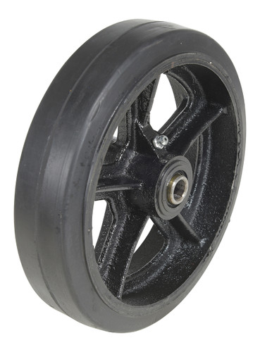 Vestil Mold On Rubber Wheel - 8 In. Diameter x 2 In. Width 600 lb - Black