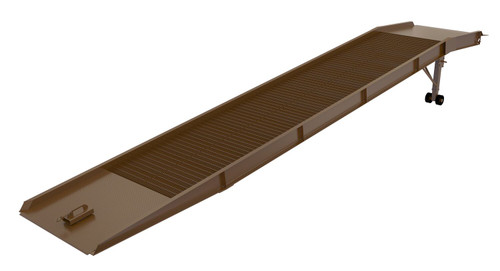 Vestil Steel Overlap Yard Ramp - 72 In. x 36 Ft. 16,000 lb Earth Tone - Brown