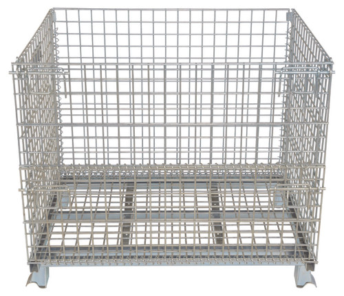 Vestil Galvanized Steel Mesh Container - 32 In. x 40 In. x 34 In. 4,000 lb - Gray