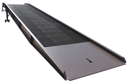 Vestil Steel Overlap Yard Ramp - 85 In. x 36 Ft. 30,000 lb Earth Tone - Brown
