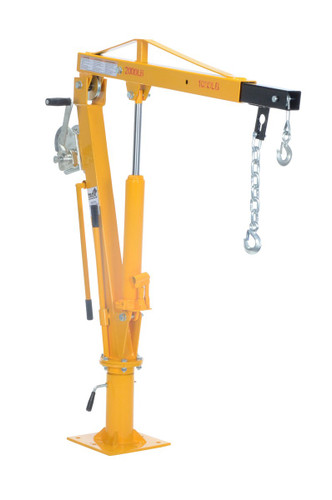 Vestil Steel Winch Truck Jib Crane - 44 In. Reach 1,000 lb Extended - Yellow