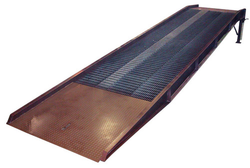 Vestil Steel Yard Ramp Mechanical Dock Leveler - 85 In. x 36 Ft. 16,000 lb Earth Tone - Brown
