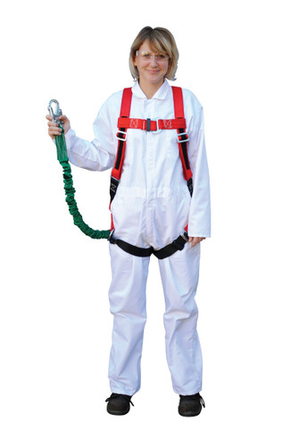 Vestil Nylon - 3XL Work Platform Harness with Lanyard - Red