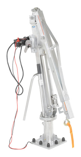 Vestil Galvanized Steel DC Powered Winch Truck Jib Crane - 52 In. Reach 1,000 lb Extended - Gray