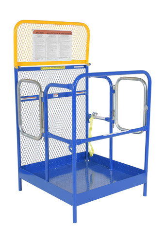 Vestil Steel Work Platform With - 2 Door Entry 36 In. x 36 In. 1,000 lb - Blue