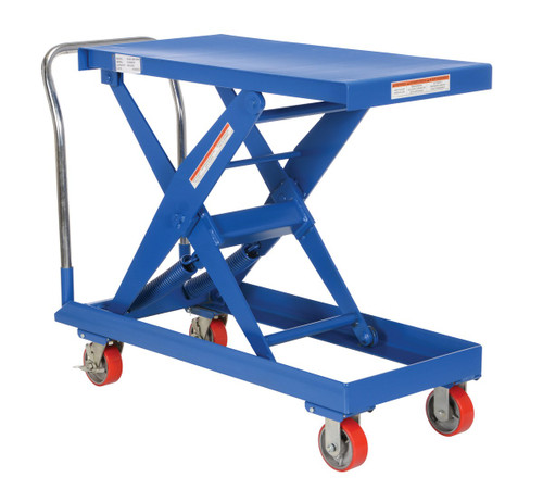 Vestil Steel Auto Hite Cart - 49-1/8 In. x 20-3/8 In. x 37-11/16 In. 500 lb - Blue