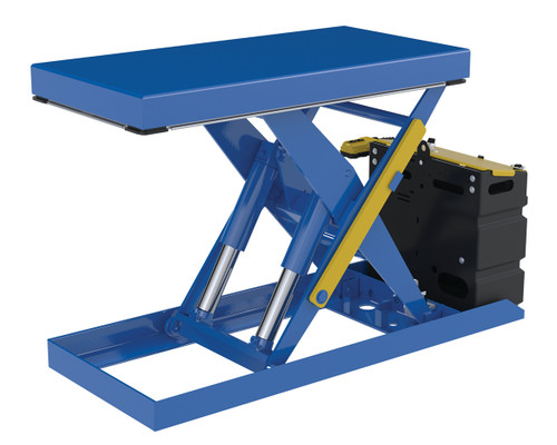 Vestil Steel Scissor Lift Table AC Power - 51-1/2 In. x 20-1/2 In. x 32 In. 2,500 lb - Blue