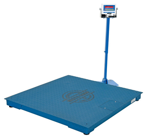 Vestil Steel Electronic Digital Floor Scale - 48 In. x 48 In. x 4-1/2 In. 5,000 lb - Blue