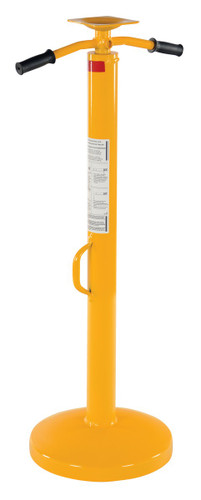 Vestil Steel Economy Stabilizing Jack with - 2 Handles 16-5/8 In. x 16-5/8 In. x 44 In. 50,000 lb Static - Yellow