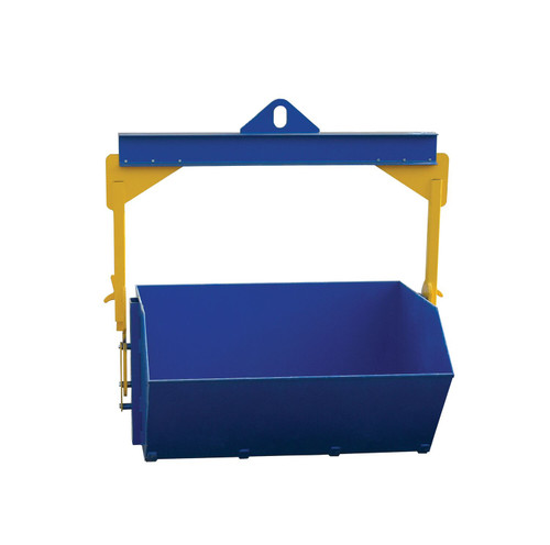 Vestil Steel Self Dumping Bin - 2 Cubic Yard 6,000 - Blue