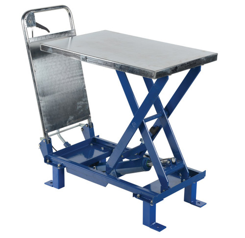 Vestil Steel Scissor Lift Table Foot Pump - 34-9/16 In. x 17-3/4 In. x 34-1/2 In. 400 lb - Blue