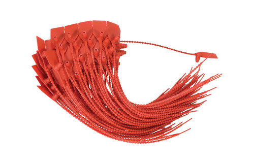 Vestil Polypropylene Security Seal - 14-1/8 In. x 1 In. x 3/4 In. Length - Red