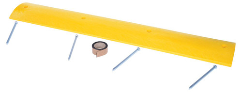 Vestil Plastic Speed Bump Asphalt Hardware - 72 In. x 12 In. x 2-1/4 In. - Yellow