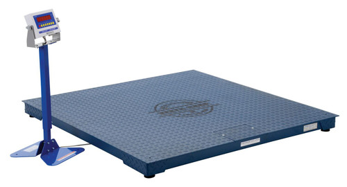 Vestil Steel Electronic Digital Floor Scale - 60 In. x 60 In. x 4-1/2 In. 5,000 lb - Blue