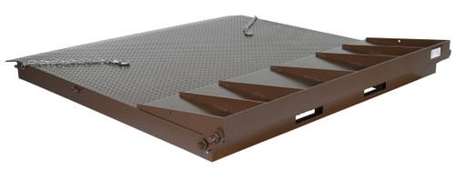 Vestil Steel Heavy Duty Container Ramp - 72 In. Width 15,000 lb - Brown