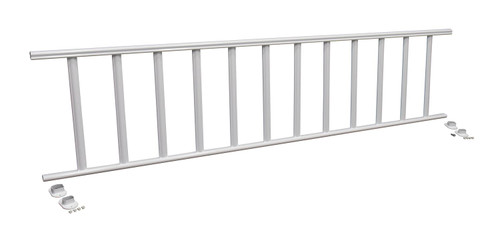 Vestil Steel Semi-Permanent Barrier Railing - 120 In. Length - White