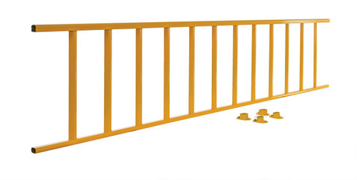 Vestil Steel Semi-Permanent Barrier Railing - 120 In. Length - Yellow