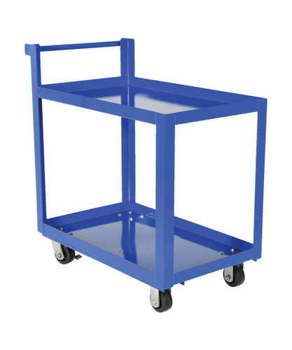 Vestil Steel Service Cart with - 2 Shelves 38-1/4 In. x 21-7/8 In. x 40-1/2 In. 1,000 lb - Blue